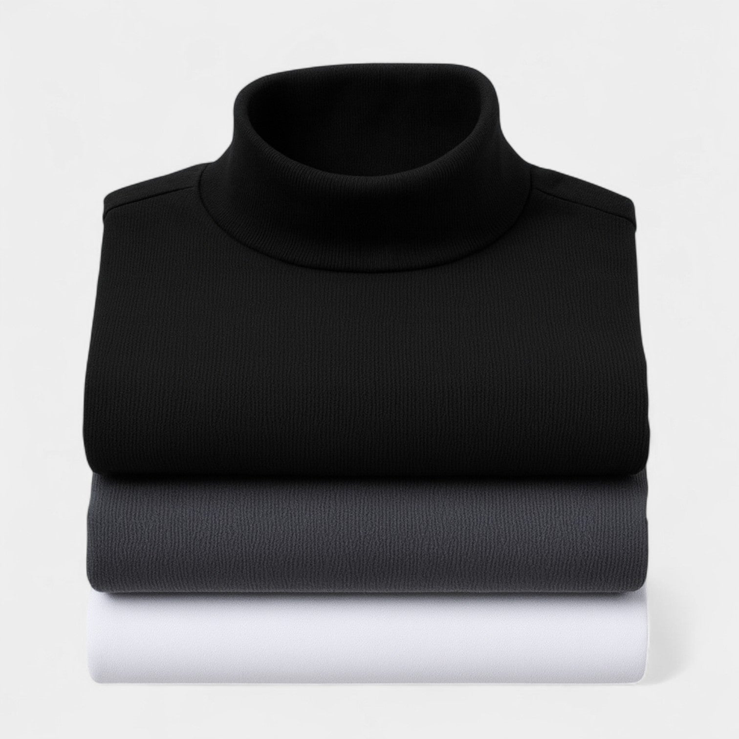 Riche | Lot de 3 pulls col roulé homme slim manches longues – élégants, raffinés, essentiels du quotidien