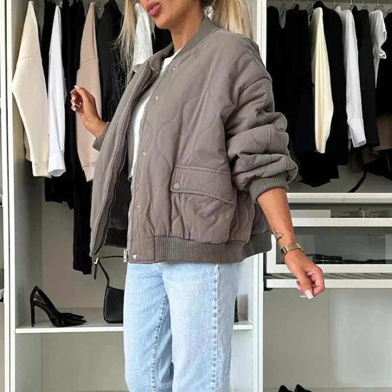 Bomber Femme Matelassé – Coupe Oversize Rembourrée Confortable
