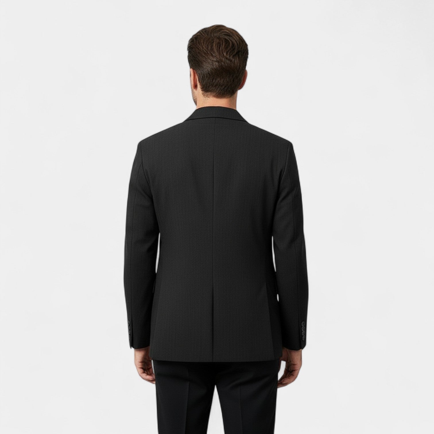 Riche | Blazer Homme en Matière Technique – Croisé à Carreaux Plissé