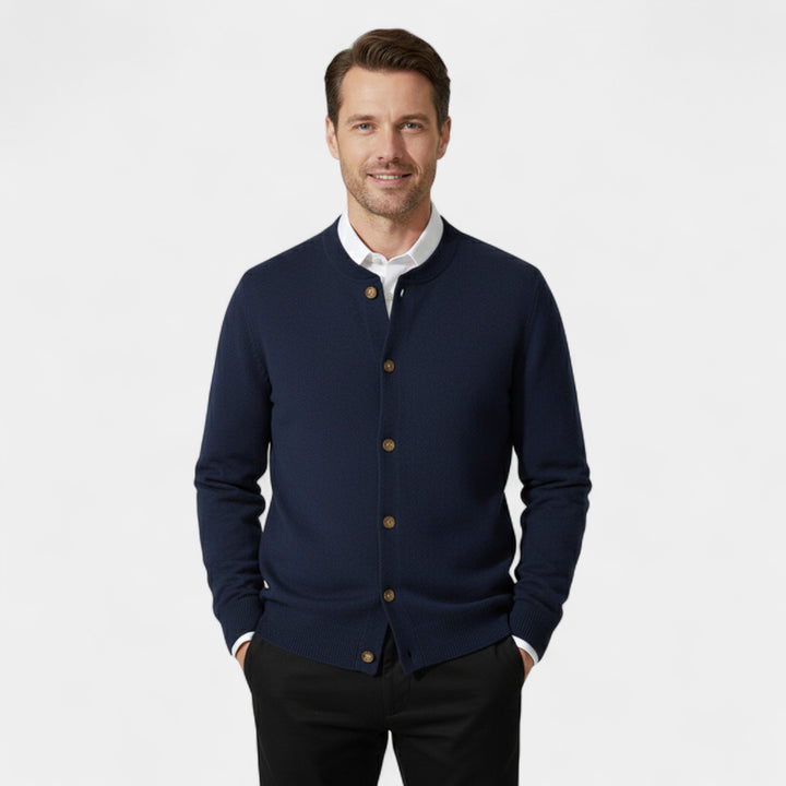 Riche | Cardigan Homme 100% Cachemire – Boutonné de Luxe