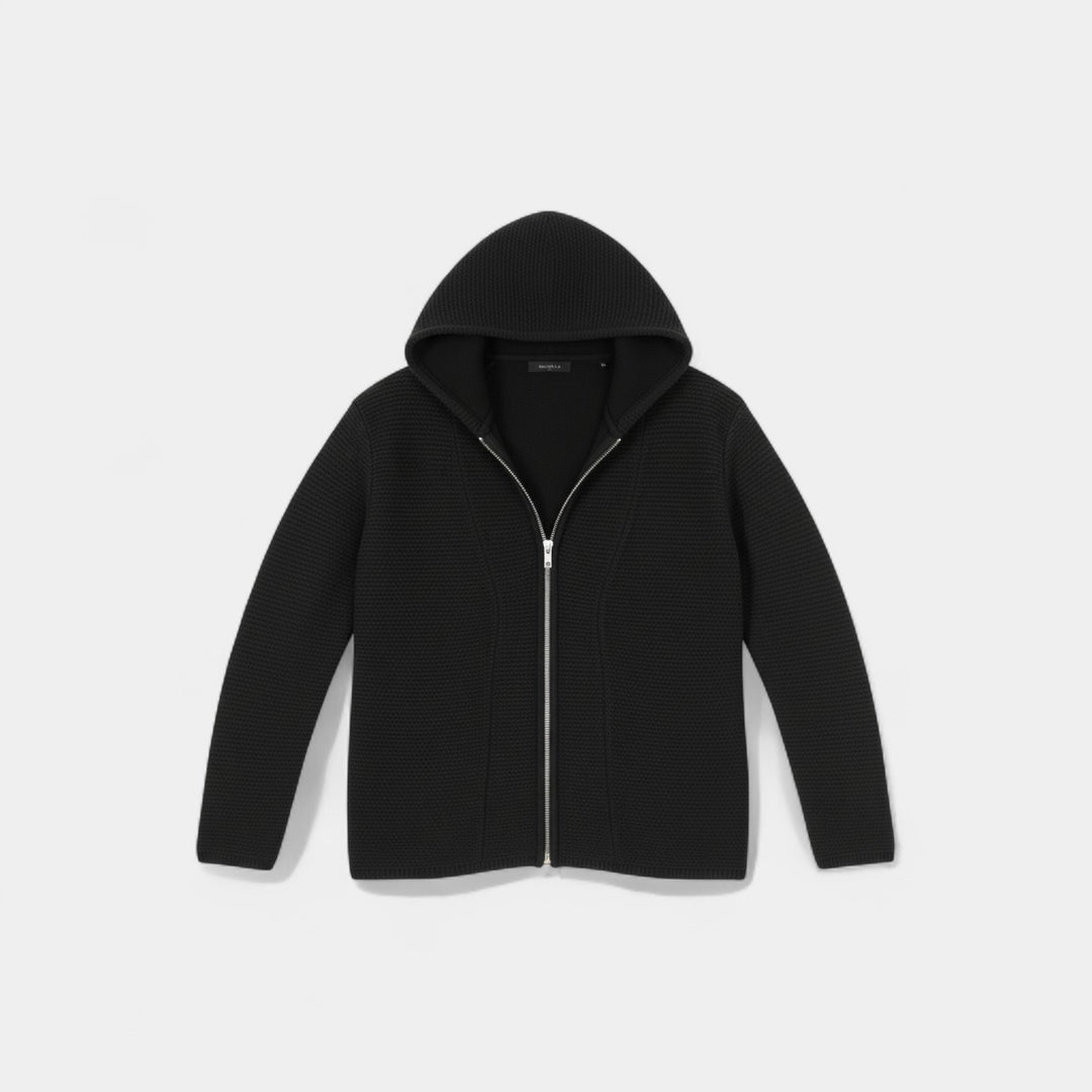 Riche | Cardigan à Capuche Homme – Double Zip Coupe Moderne