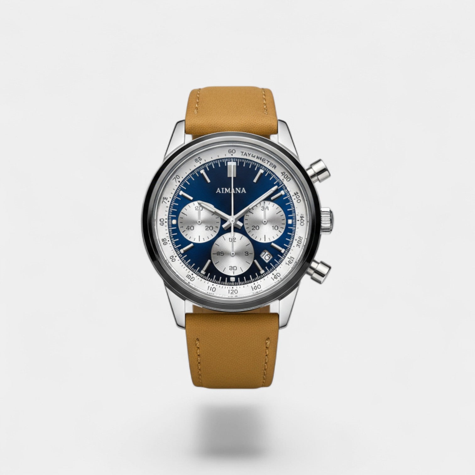 Riche | Montre pour Homme Bracelet Cuir – Quartz Chronographe Étanche 40,5 mm