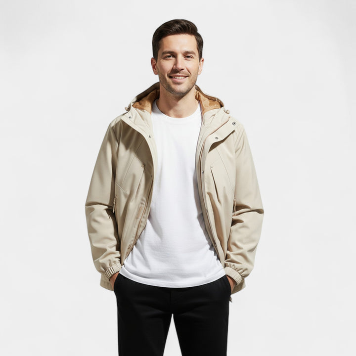 Riche | Veste homme à capuche décontractée en mélange technique – moderne, légère, silhouette raffinée