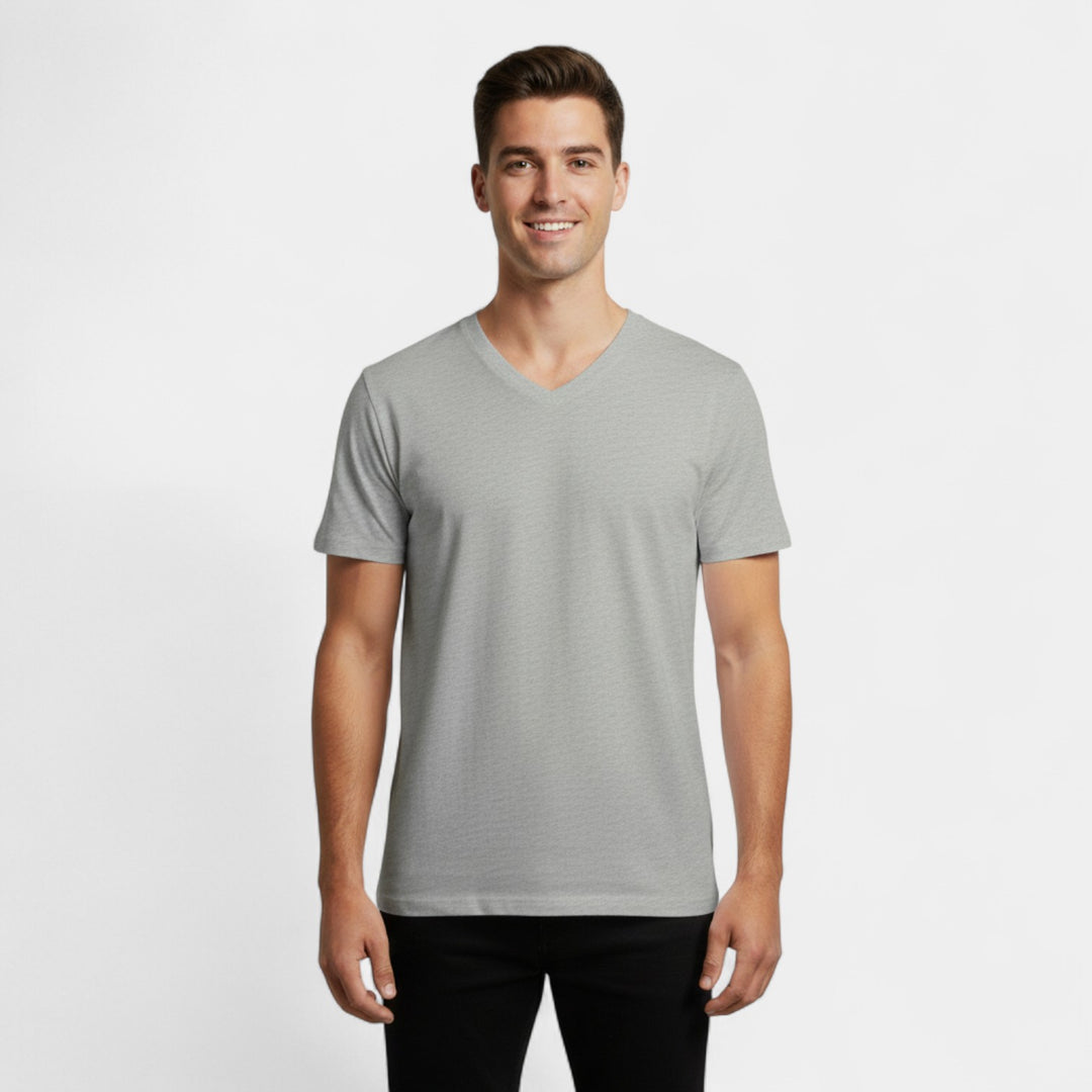 T-shirt Homme Col V en Coton 3-Pack – Confort Coupe Slim