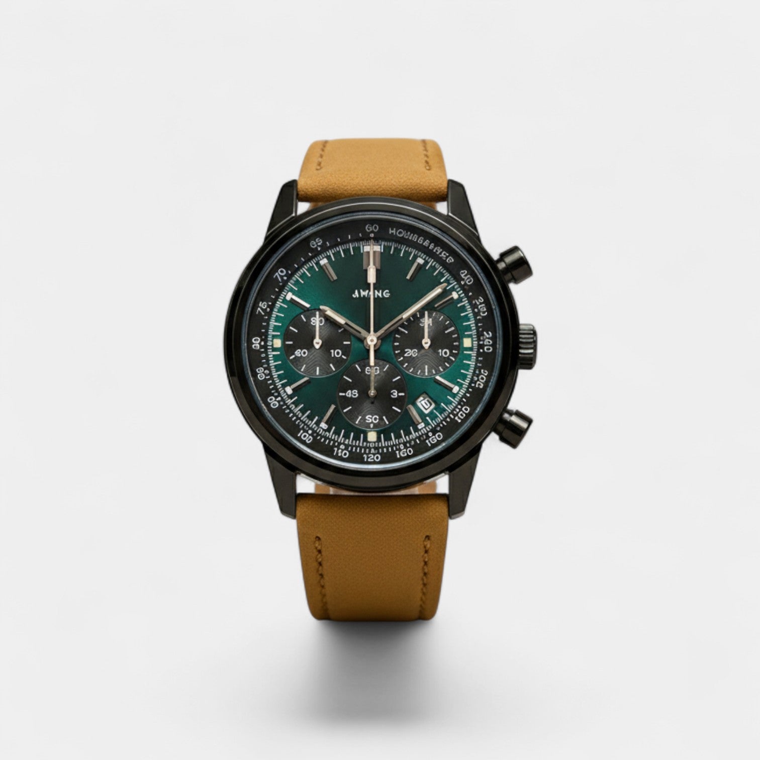 Riche | Montre pour Homme Bracelet Cuir – Quartz Chronographe Étanche 40,5 mm