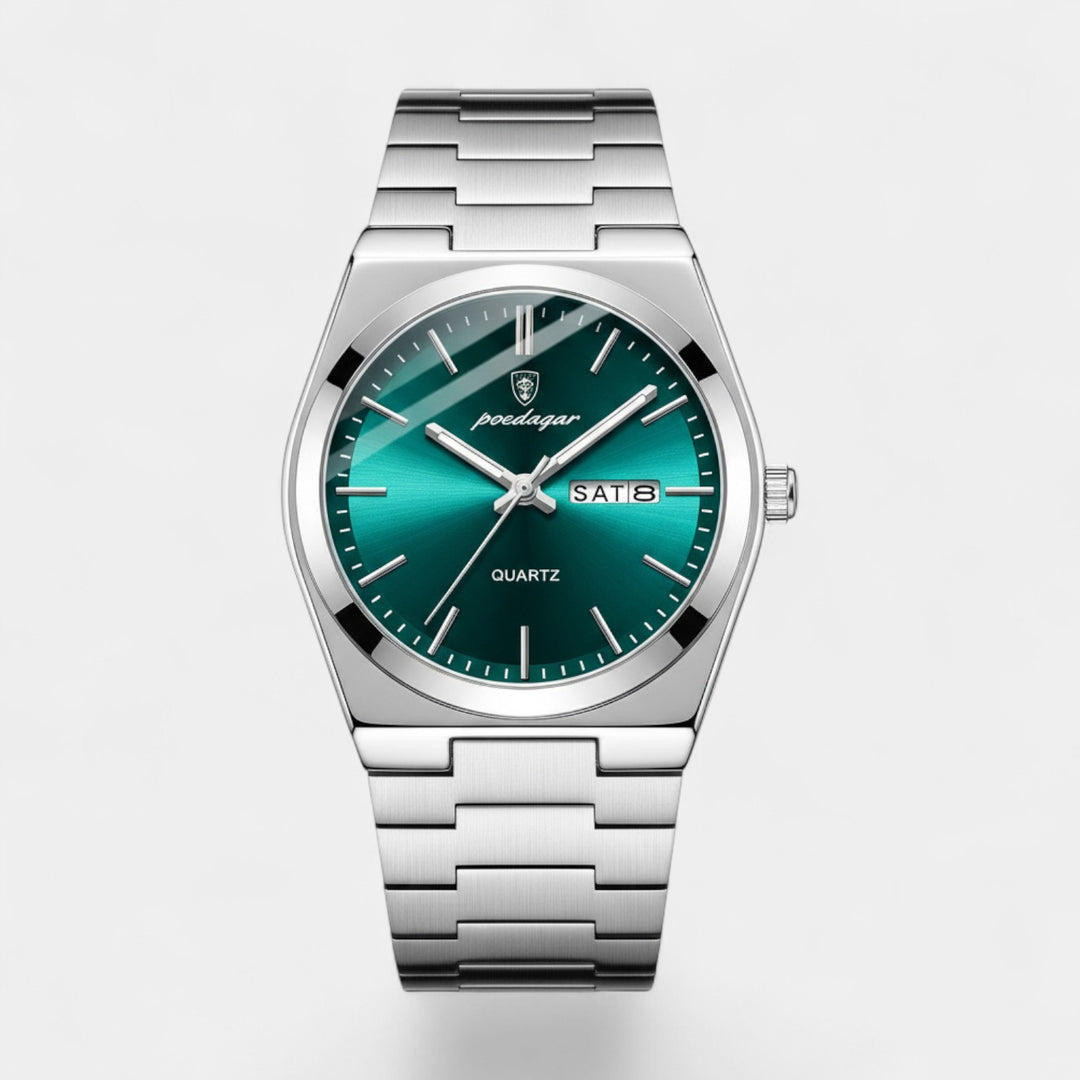 Riche | Ultraflache Herrenuhr aus Edelstahl – Leuchtend und wasserdicht, 41 mm