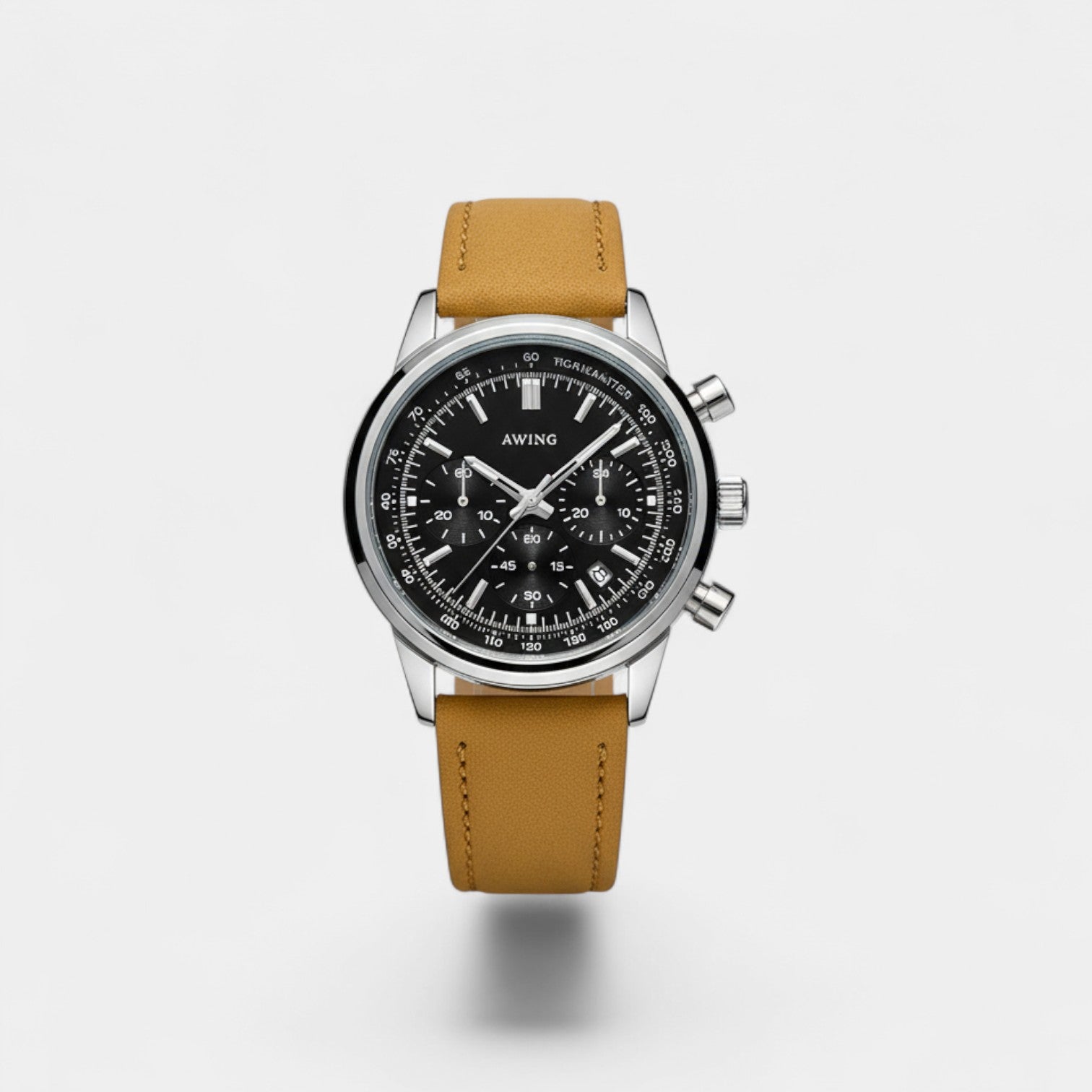 Riche | Montre pour Homme Bracelet Cuir – Quartz Chronographe Étanche 40,5 mm