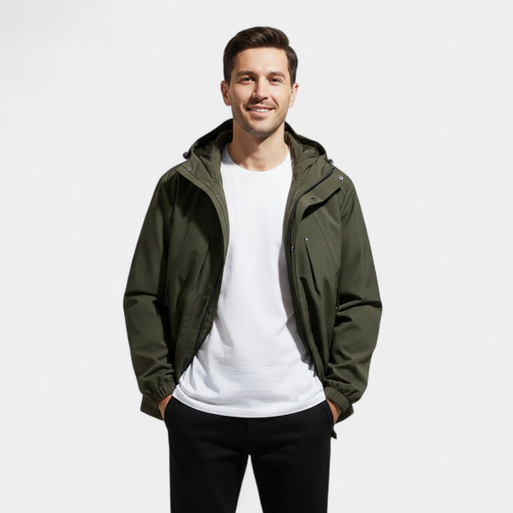 Riche | Veste homme à capuche décontractée en mélange technique – moderne, légère, silhouette raffinée