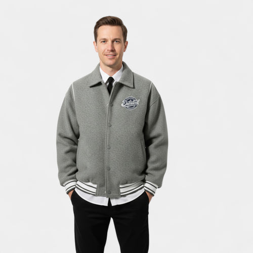 Riche | Blouson Varsity Homme – Patchwork Vintage Coupe Moderne