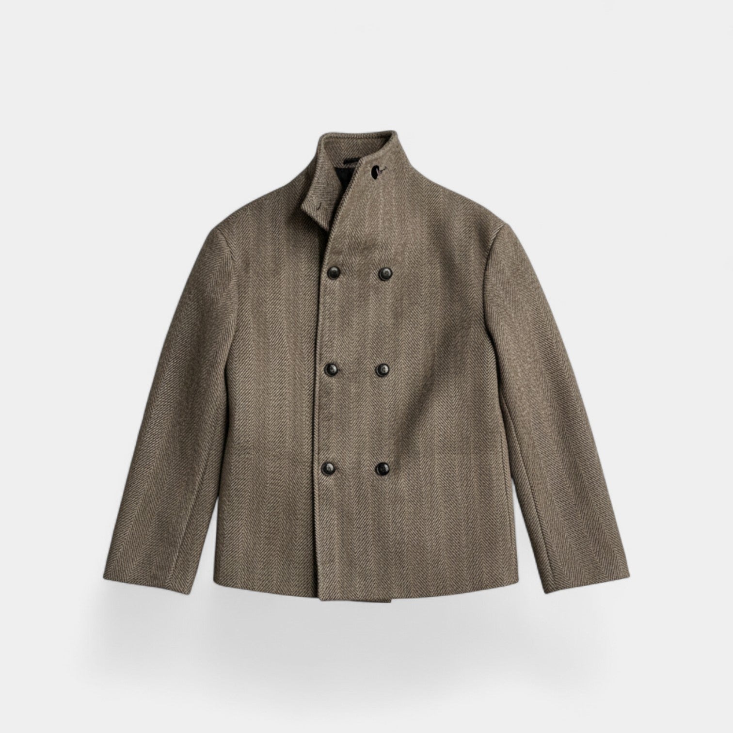 Riche | Trenchcoat homme croisé en laine mélangée – mi-long, raffiné, silhouette intemporelle