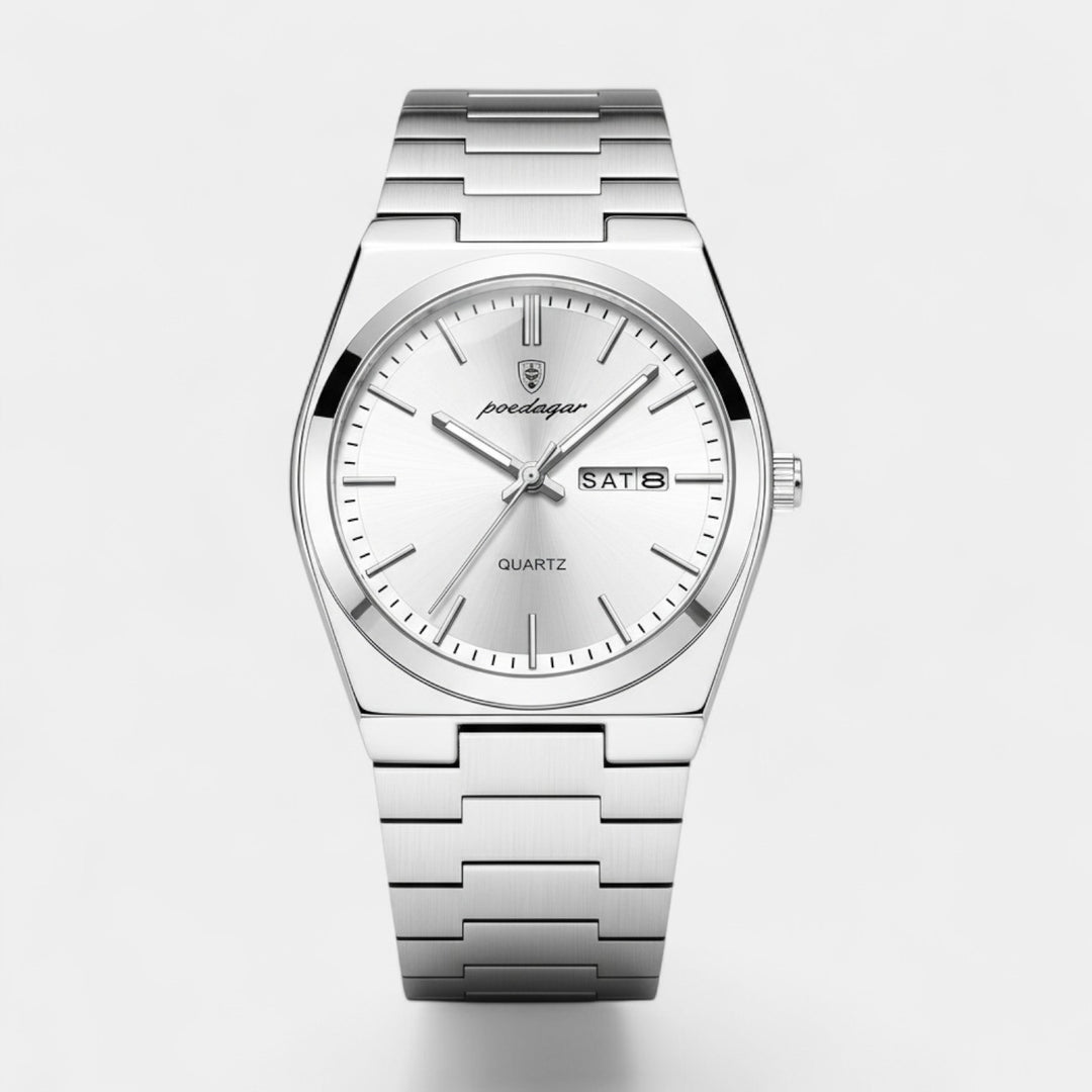 Riche | Ultraflache Herrenuhr aus Edelstahl – Leuchtend und wasserdicht, 41 mm