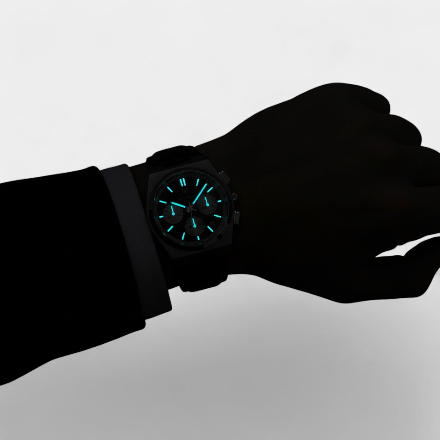 Riche | Montre pour Homme en Cuir Noir – Quartz 41 mm Multi-Fonction