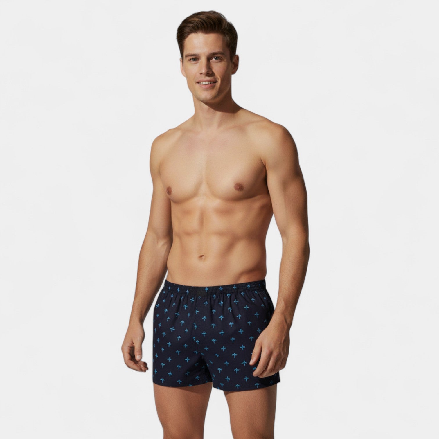 Riche | Lot de 3 boxers homme coton tissé à carreaux – raffinés, respirants, confort quotidien