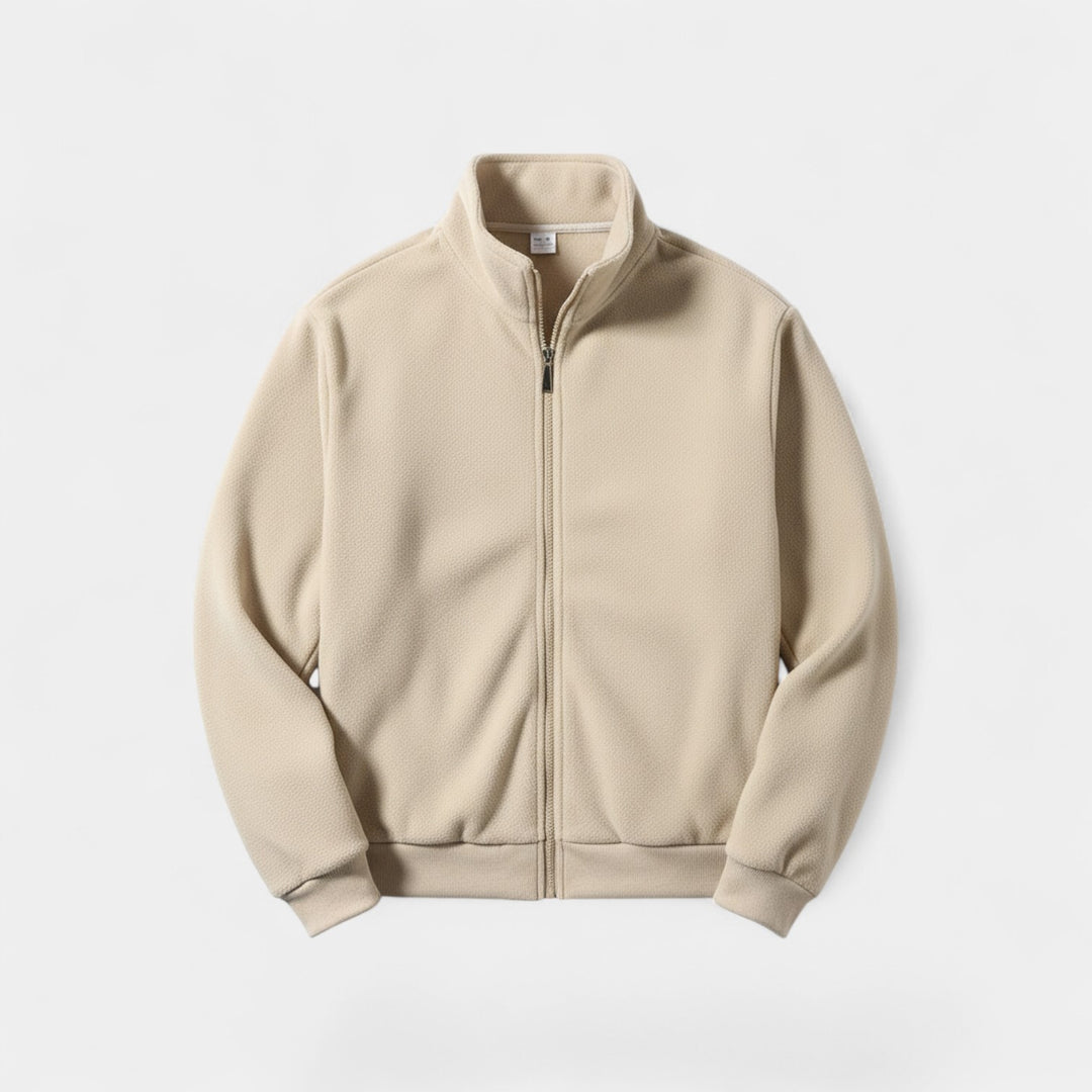 Riche | Cardigan homme en laine zippé col montant – slim, raffiné, maille quotidienne