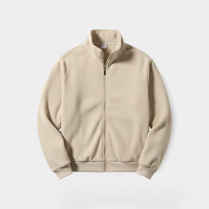Riche | Cardigan homme en laine zippé col montant – slim, raffiné, maille quotidienne