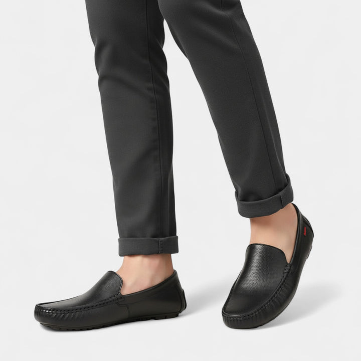 Mocassins Homme en Cuir Texturé – Chaussures Slip-On Confortables