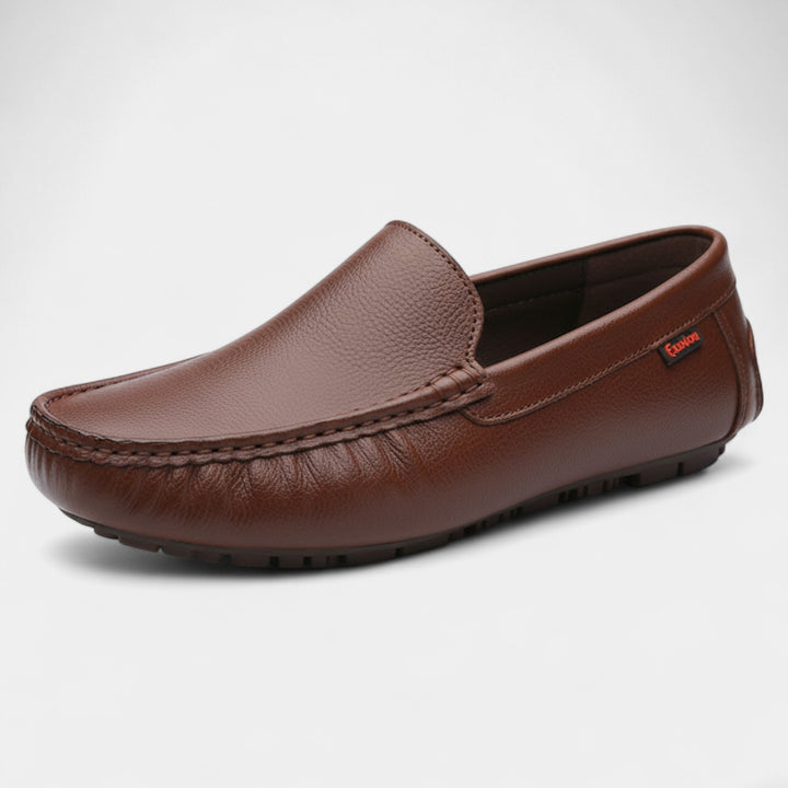 Mocassins Homme en Cuir Texturé – Chaussures Slip-On Confortables