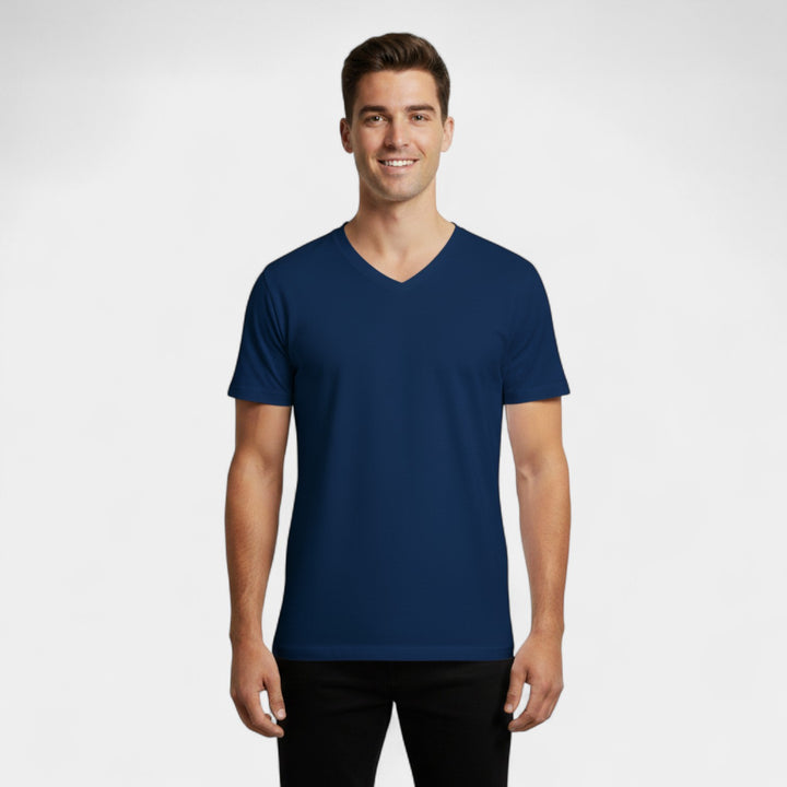 T-shirt Homme Col V en Coton 3-Pack – Confort Coupe Slim