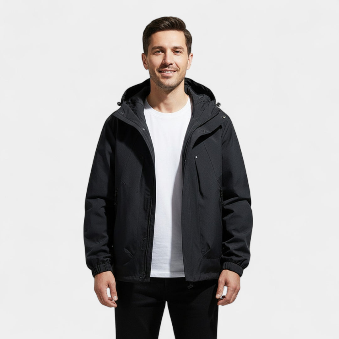 Riche | Veste homme à capuche décontractée en mélange technique – moderne, légère, silhouette raffinée