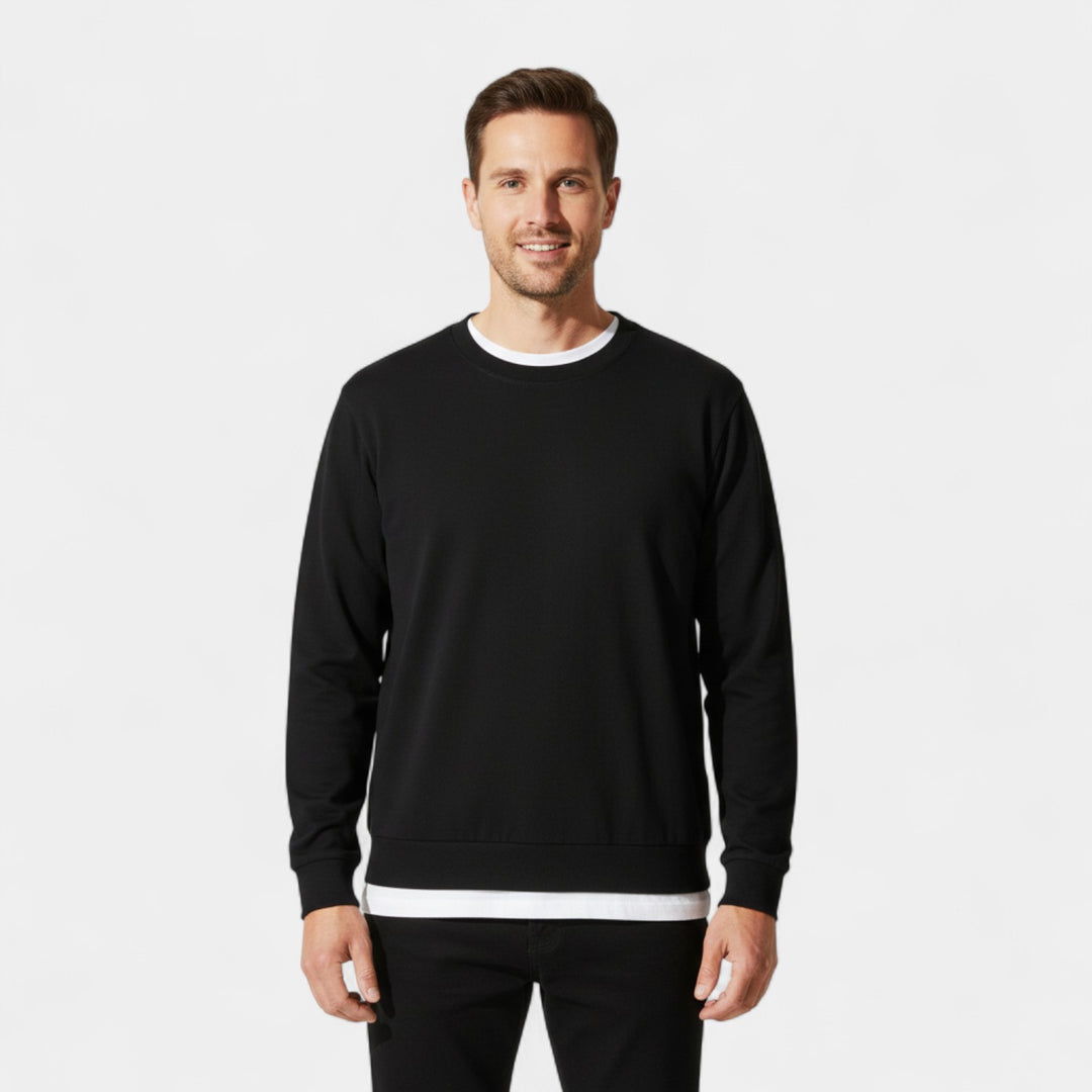 Riche | Lot de 3 pulls homme coton col rond – coupe ample, raffinés, essentiels du quotidien