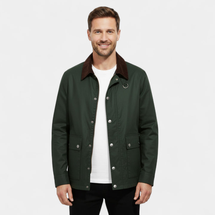 Riche | Men's windproof cotton jacket with multiple pockets – relaxed, sophisticated fit, perfect for everyday wear