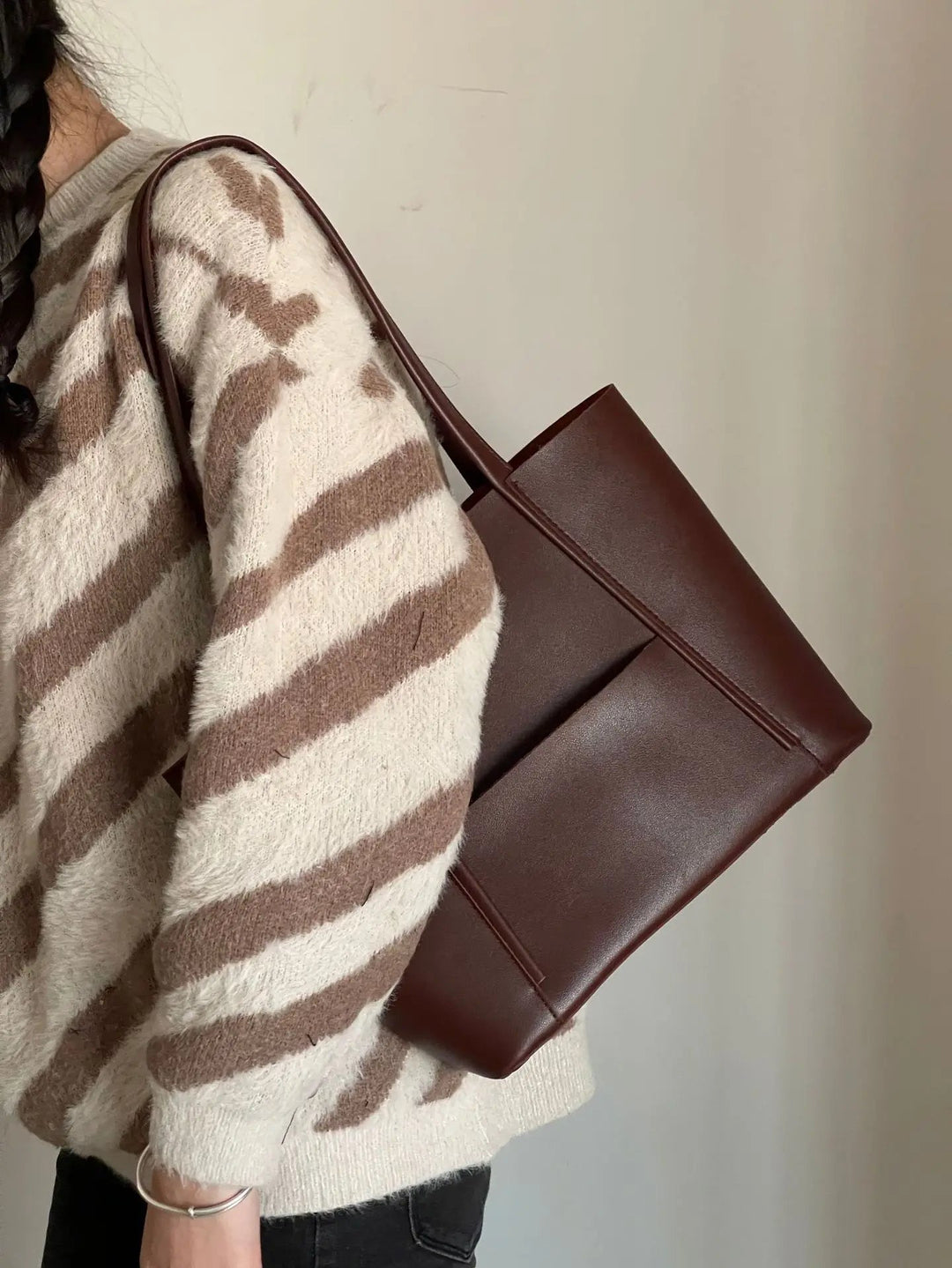 Sac à Épaule Femme Cuir – Grande Capacité Bandoulières Confortables