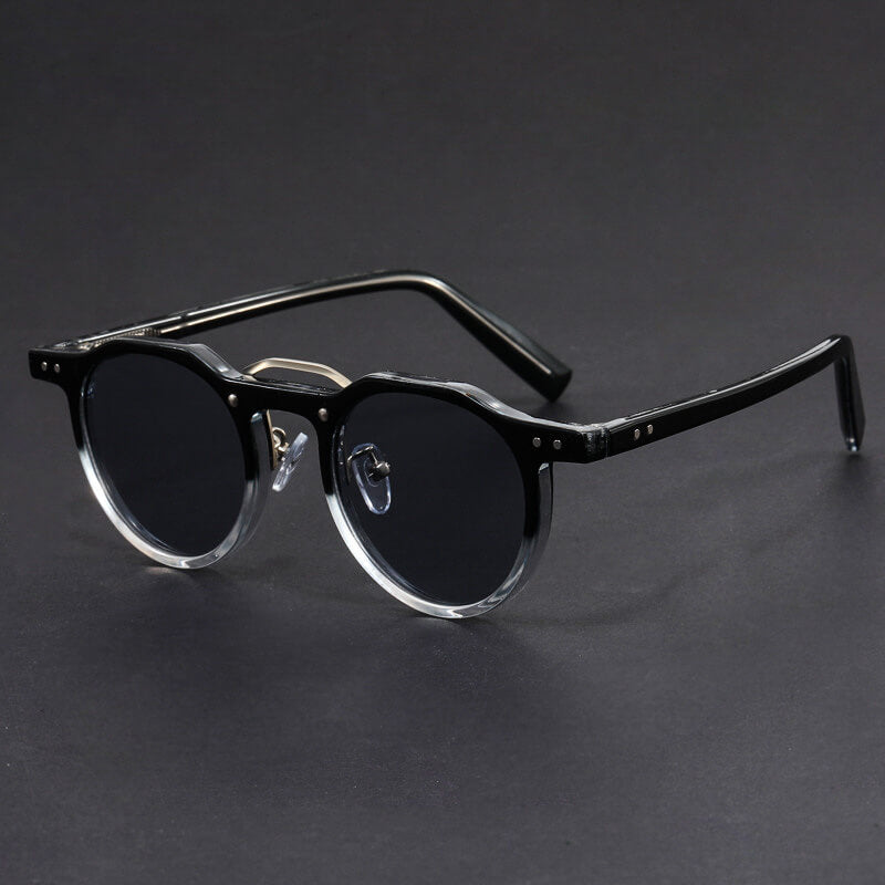 Lunettes de Soleil Rondes Minimalistes pour Homme – Monture Compacte Verres Teintés