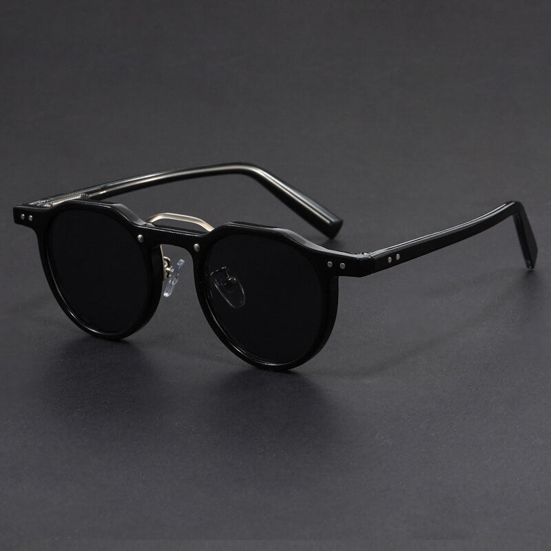 Lunettes de Soleil Rondes Minimalistes pour Homme – Monture Compacte Verres Teintés