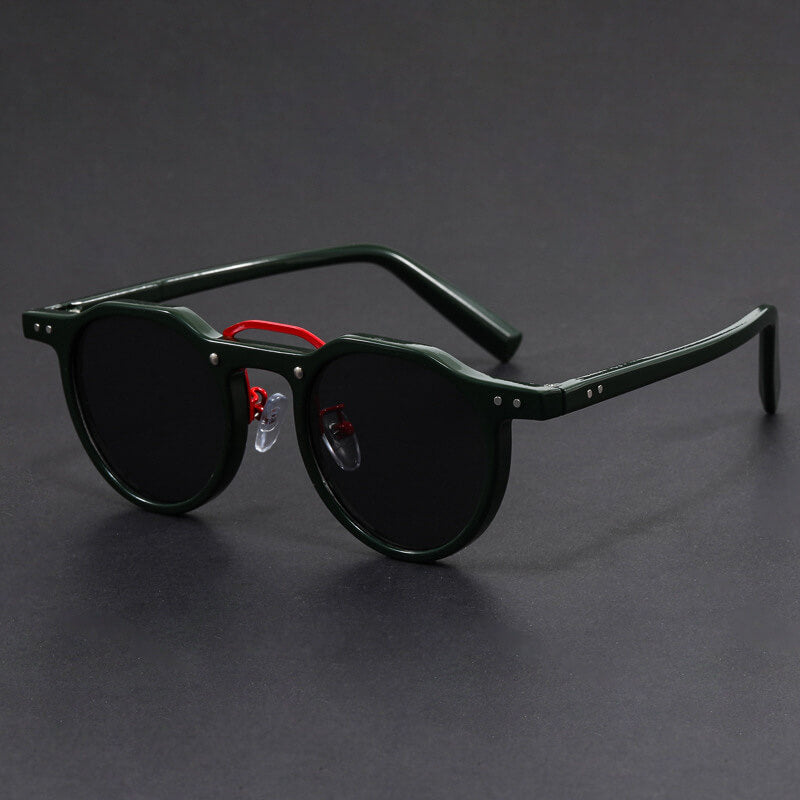Lunettes de Soleil Rondes Minimalistes pour Homme – Monture Compacte Verres Teintés