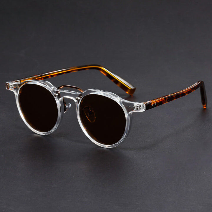 Lunettes de Soleil Rondes Minimalistes pour Homme – Monture Compacte Verres Teintés