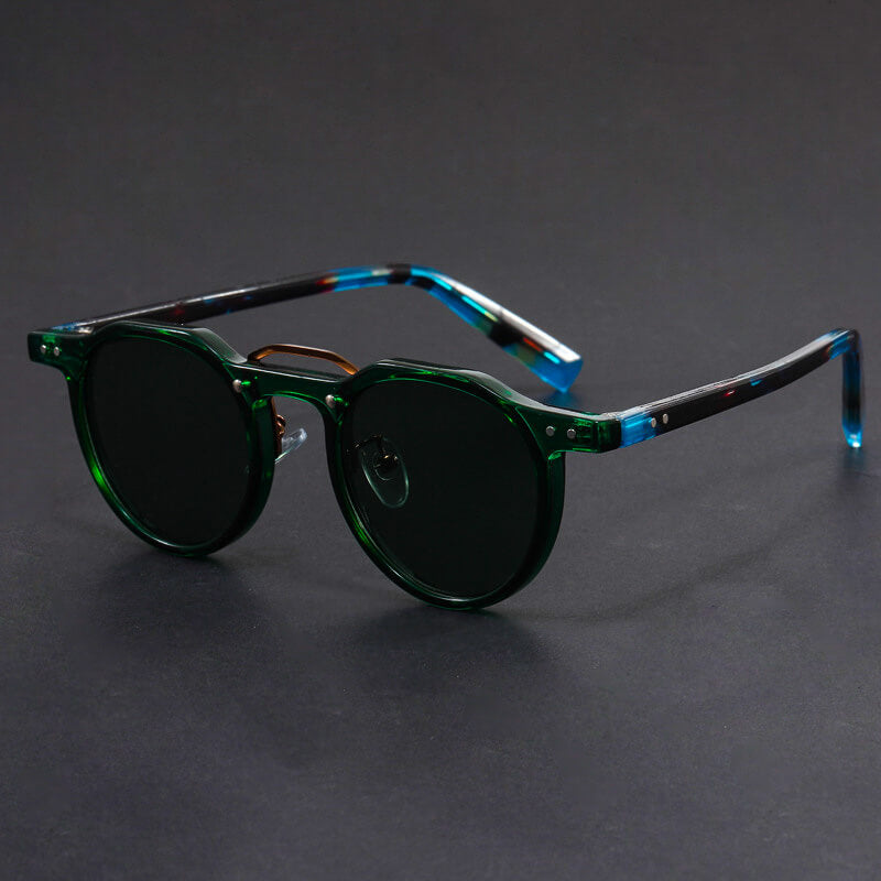Lunettes de Soleil Rondes Minimalistes pour Homme – Monture Compacte Verres Teintés