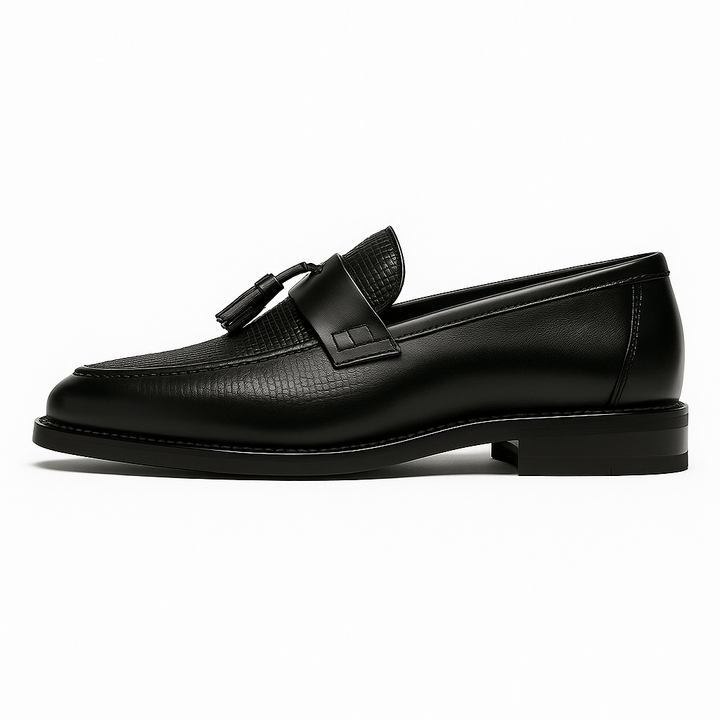 Mocassins Homme Cuir à Pampilles – Enfilage Facile Finition Polie