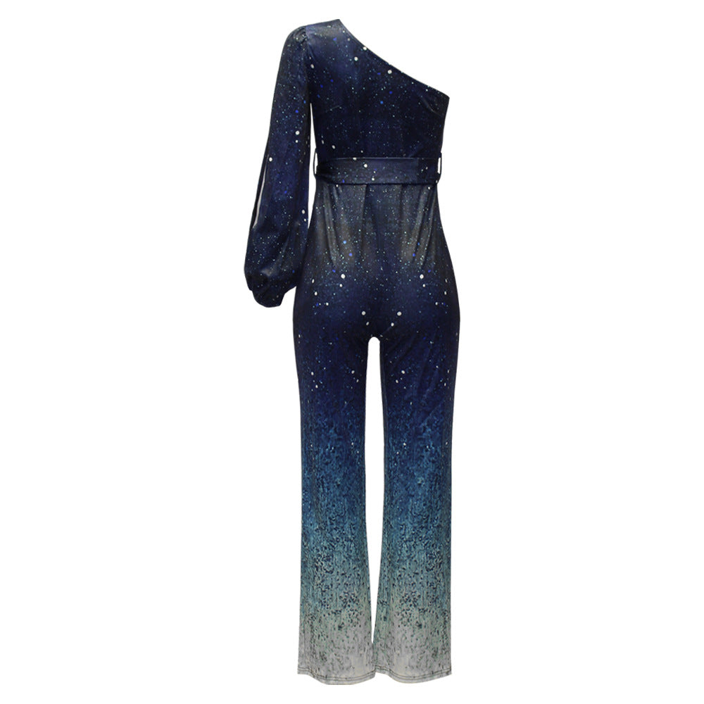 Combinaison Shimmer pour Femme – Coupe Ajustée Une Épaule