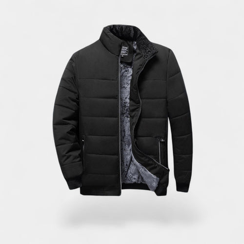 Riche | Doudoune homme coton hiver – Col montant doublé fourrure