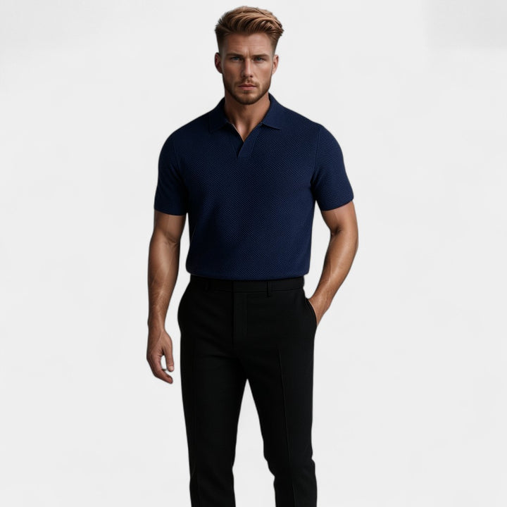 Riche | Cotton Polo Sans Boutons - Élégance Riviera