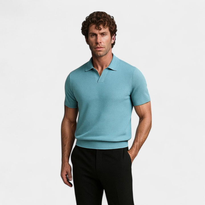 Riche | Cotton Polo Sans Boutons - Élégance Riviera