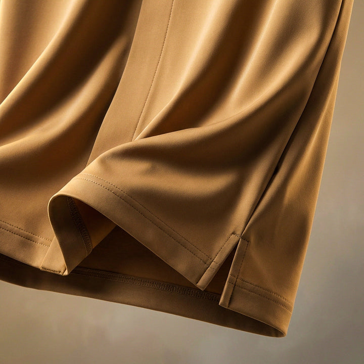 Ensemble homme chemise et pantalon en tissu soyeux – Coupe décontractée