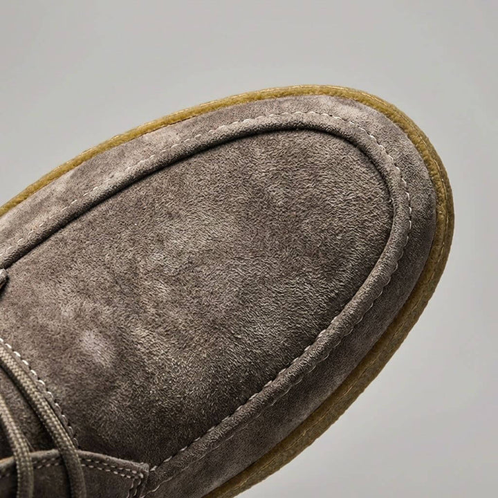 Chaussures casual homme en cuir suédé à lacets – Coupe régulière basse
