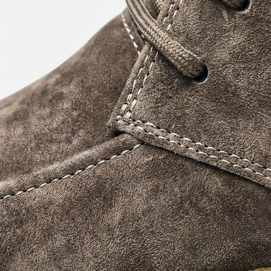 Chaussures casual homme en cuir suédé à lacets – Coupe régulière basse