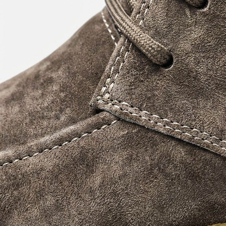 Chaussures casual homme en cuir suédé à lacets – Coupe régulière basse