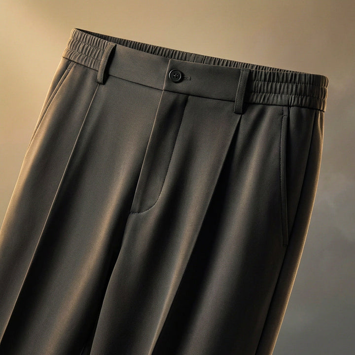 Ensemble homme chemise et pantalon en tissu soyeux – Coupe décontractée
