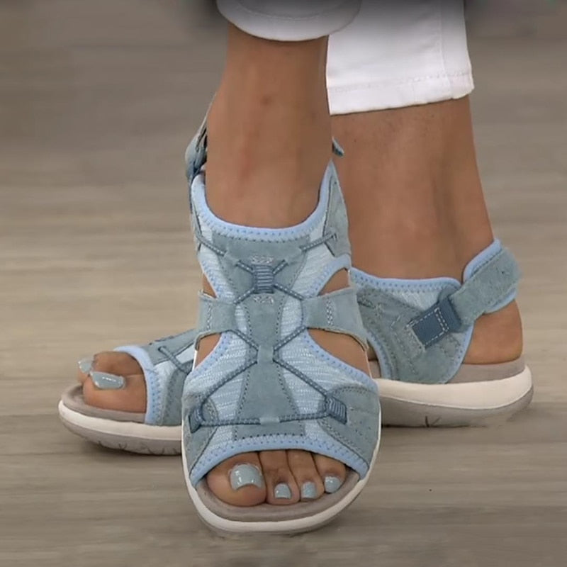 Women's orthopedic wedge sandals – Velcro closure with cushioned sole