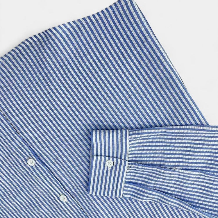 Riche | Cotton Chemise Rayée - Riviera Fit