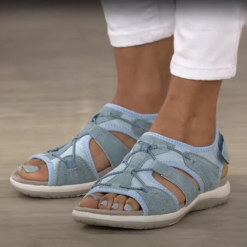 Women's orthopedic wedge sandals – Velcro closure with cushioned sole