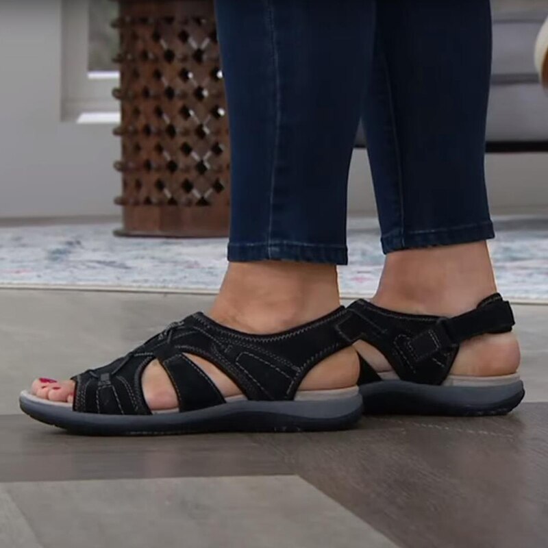 Women's orthopedic wedge sandals – Velcro closure with cushioned sole