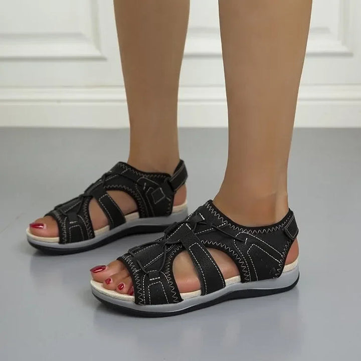 Women's orthopedic wedge sandals – Velcro closure with cushioned sole