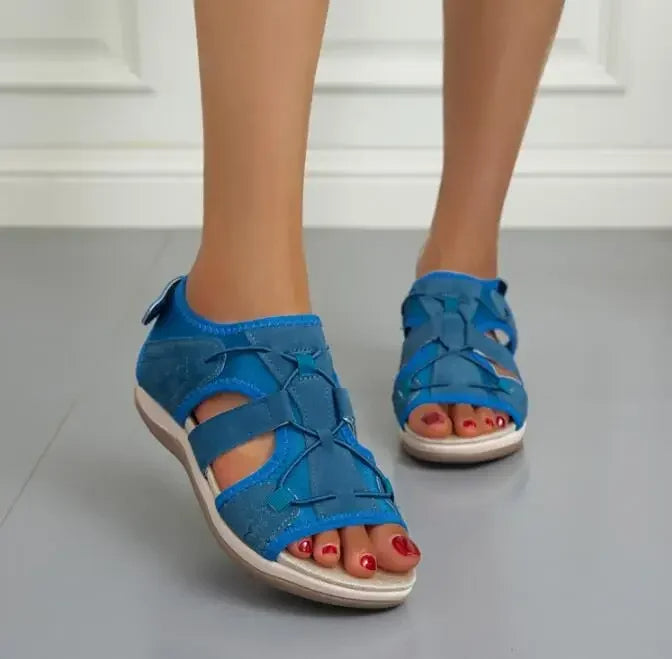 Women's orthopedic wedge sandals – Velcro closure with cushioned sole