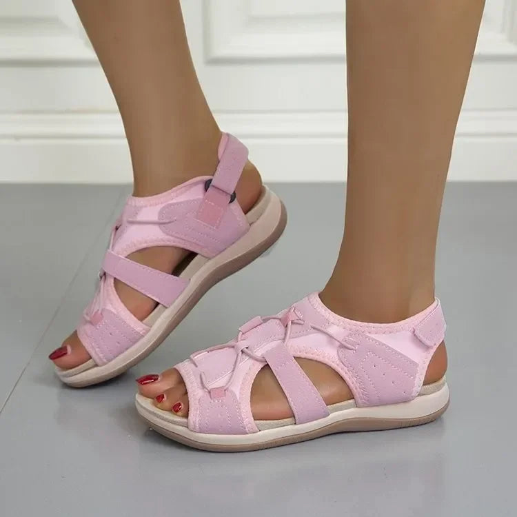 Women's orthopedic wedge sandals – Velcro closure with cushioned sole