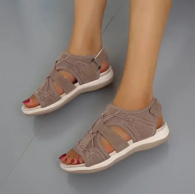 Women's orthopedic wedge sandals – Velcro closure with cushioned sole