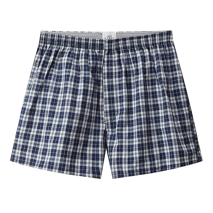 Boxers Homme en Coton Tissé à Carreaux 3-Pack – Confort Respirant